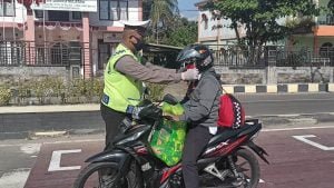 Satlantas Ajak Pengendara Cegah Covid-19