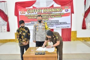 Kapolres Bersama Forkopimda Tanda Tangani MOU