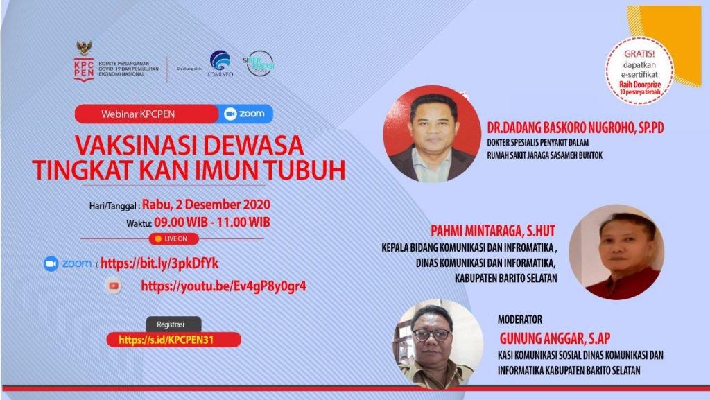 Webinar Vaksinasi Dewasa Digelar