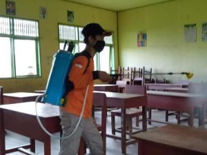 BPBD Lakukan Penyemprotan Disinfektan