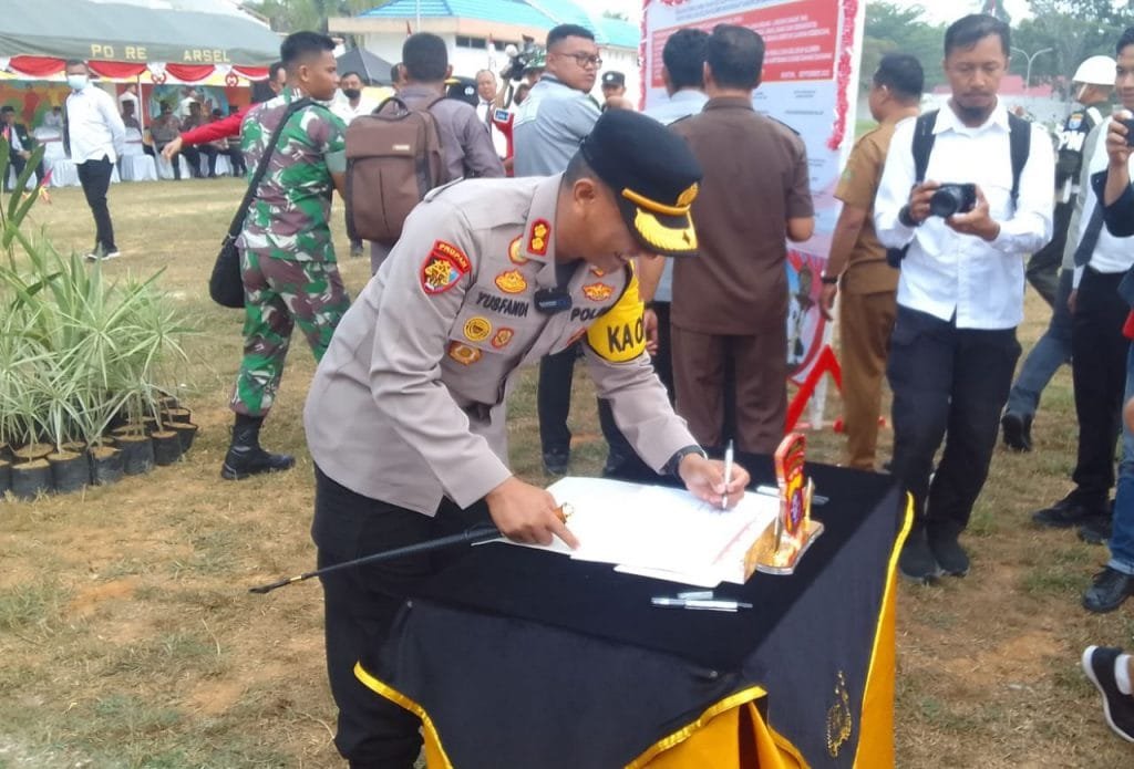 Polres Gelar Deklarasi Damai Simulasi Pengamanan Pemilu dan Operasi Zebra