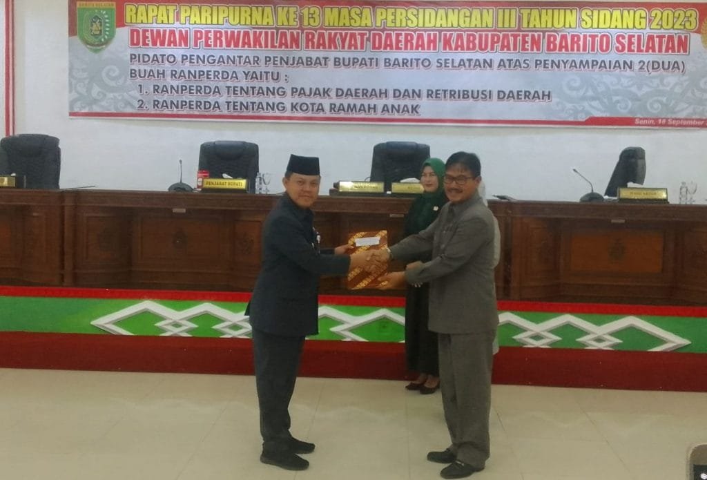 Dua Buah Raperda di Sampaikan Kepada DPRD Bersel