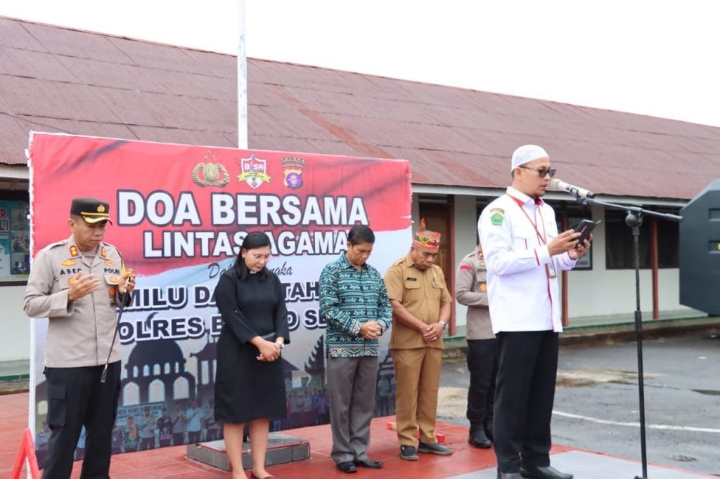 Ikhtiar Wujudkan Pemilu Damai Polres Barsel Gelar Doa Bersama Lintas Agama