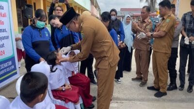 Pencanangan PIN Polio Serentak di Barsel untuk Bentuk Kekebalan Optimal