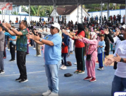 Pj. Sekretaris Daerah Barito Utara Ikuti Senam Bersama dan Jalan Sehat Kalteng Pos dalam Rangka HUT ke-74