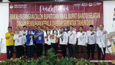 Eddy Raya Samsuri dan Khristianto Yudha Resmi Daftar ke KPU Barito Selatan untuk Pilkada 2024