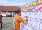 Asisten I Setda Barsel Apresiasi Apel Bersama dan Patroli Gabungan Tolak Premanisme