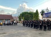 Kapolres Barsel Pimpin Apel Pengecekan Personel BKO Pengamanan PSU Barito Utara