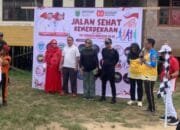 Jalan Sehat Kemerdekaan di Desa Babai, DPRD Barsel Sudiarto Lepas Peserta