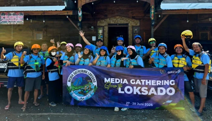 Jajal River Tubing di Loksado, PT Adaro Indonesia dan PWI Barsel Perkuat Silaturahmi