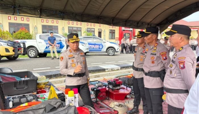 Polres  Siagakan Personel dan Sarpras Hadapi Ancaman Karhutla
