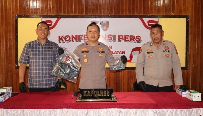 Polres Barsel Amankan ABH Terduga Pelaku Karhutla